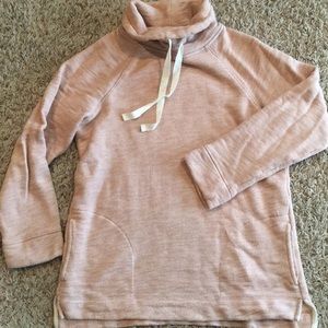 Jcrew funnel neck tunic, light pink